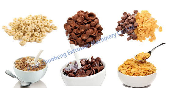 35kw Multifunktions Frühstückscereale Maisflocken Puff Snack Lebensmittel Produktionslinie Extruder