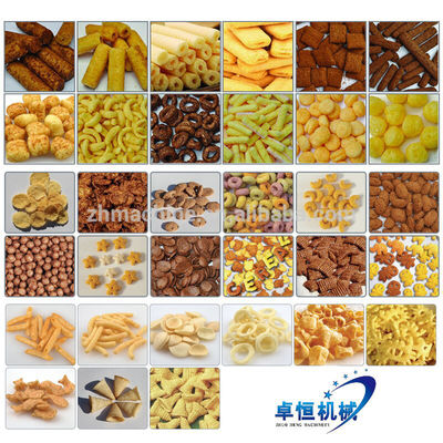 Maissflocken Puff Snack-Lebensmittel-Produktionslinie mit 56KW automatischem Zwillingschraubenauspresser