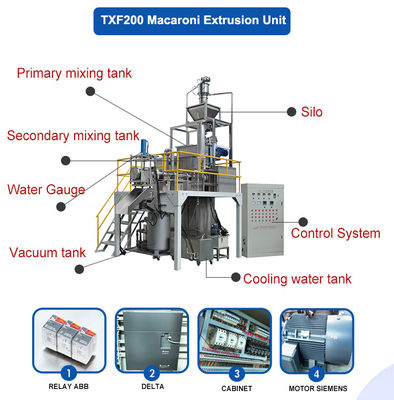 Produktion von Lebensmitteln und Getränken 80-300 kg/h Kapazität Maschinen zur Herstellung italienischer Pasta und Makkaroni